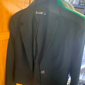 Black Blazer, Women’s Sz 8, Single Button Close, Fitted, 7th Ave by NY& Co